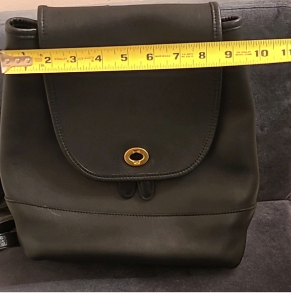 COACH blavk leather backpack - Picture 7 of 8